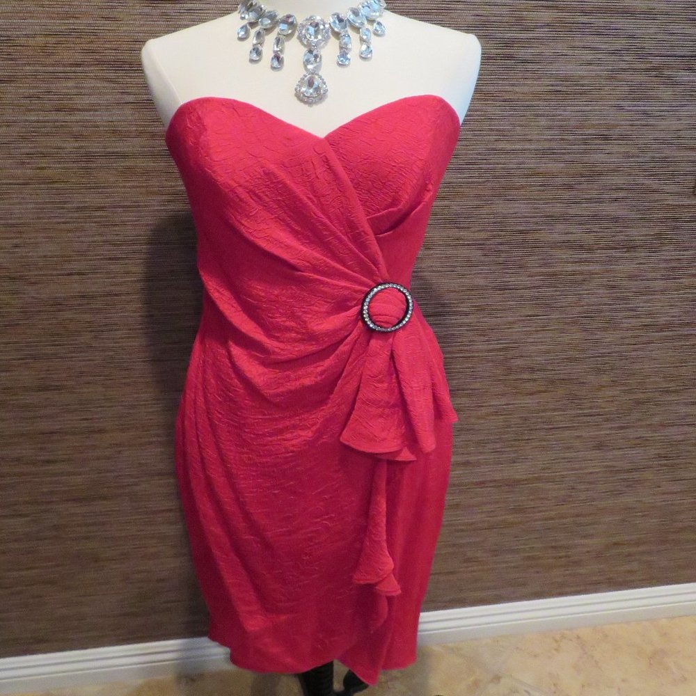 Vintage BB Collection Red Strapless Dress 8